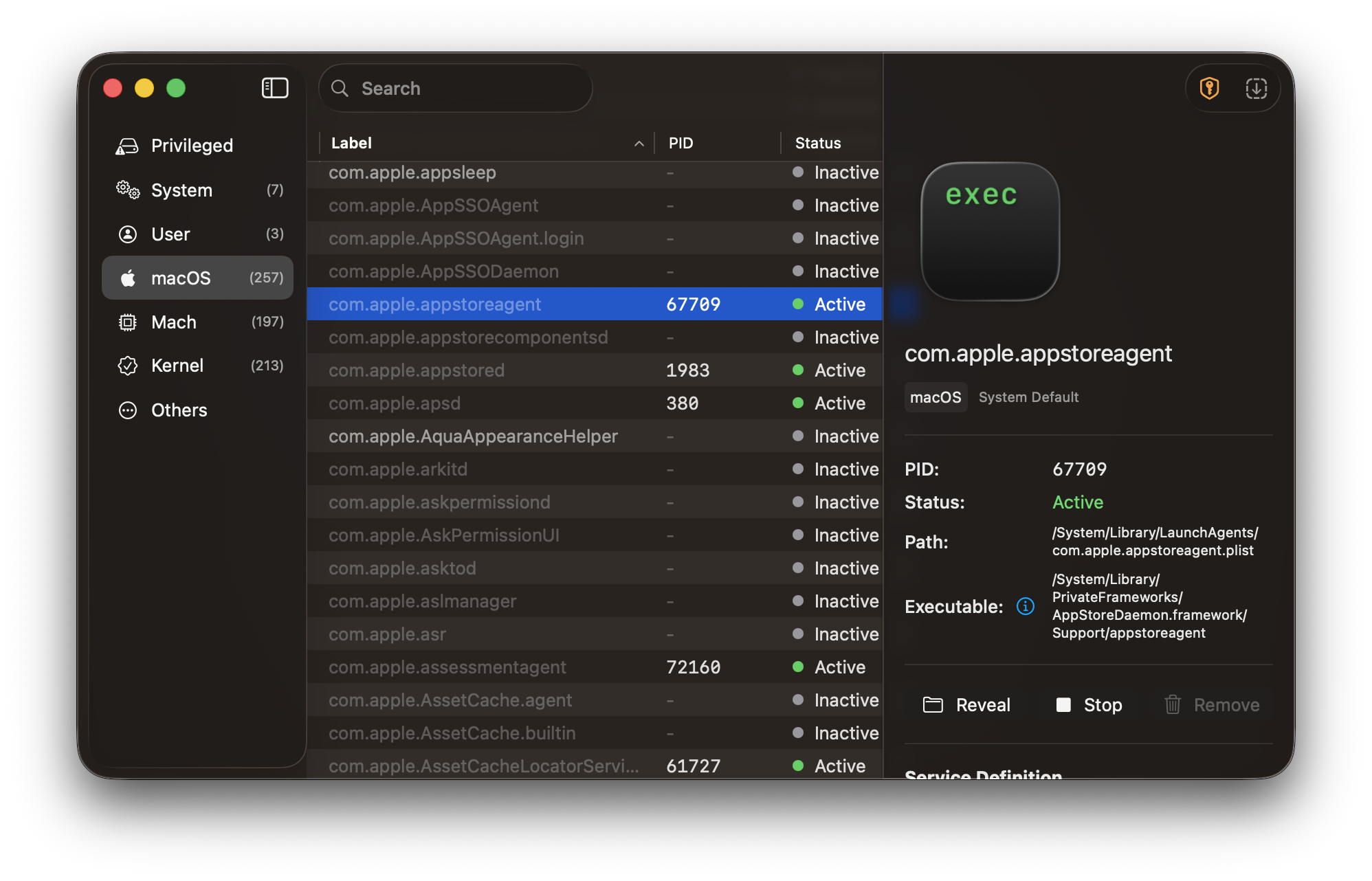 System Services View