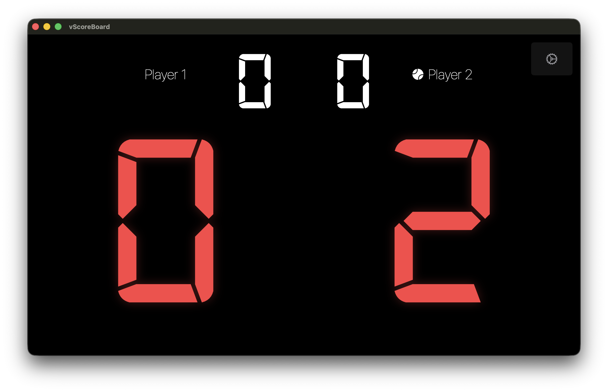 vScoreBoard on macOS