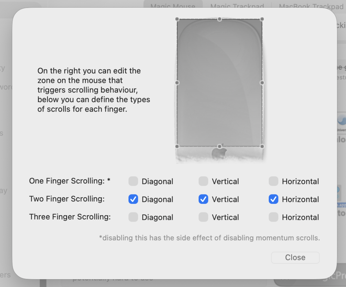Scrolling feature
